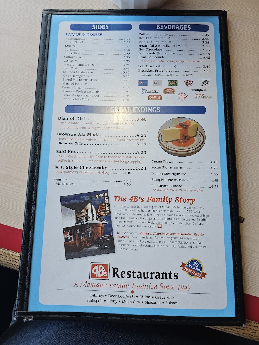 4 B's Restaurant Menu - Image 4