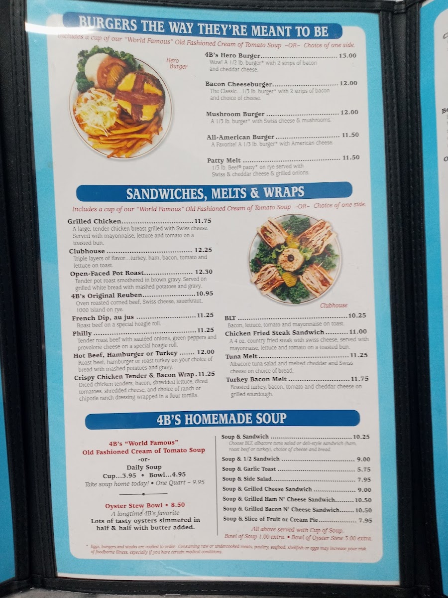 4 B's Restaurant Menu - Image 6